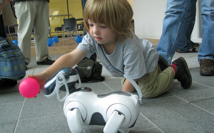 AIBOs may have therapeutic benefits for children. Photo courtesy of Wikimedia Commons